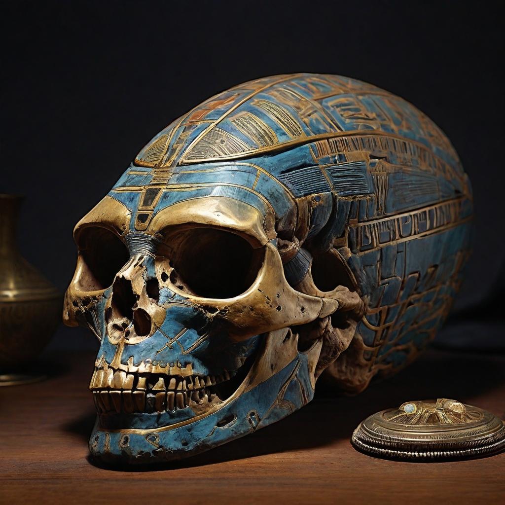 древний череп мумии египта похожего на инопланетянина
